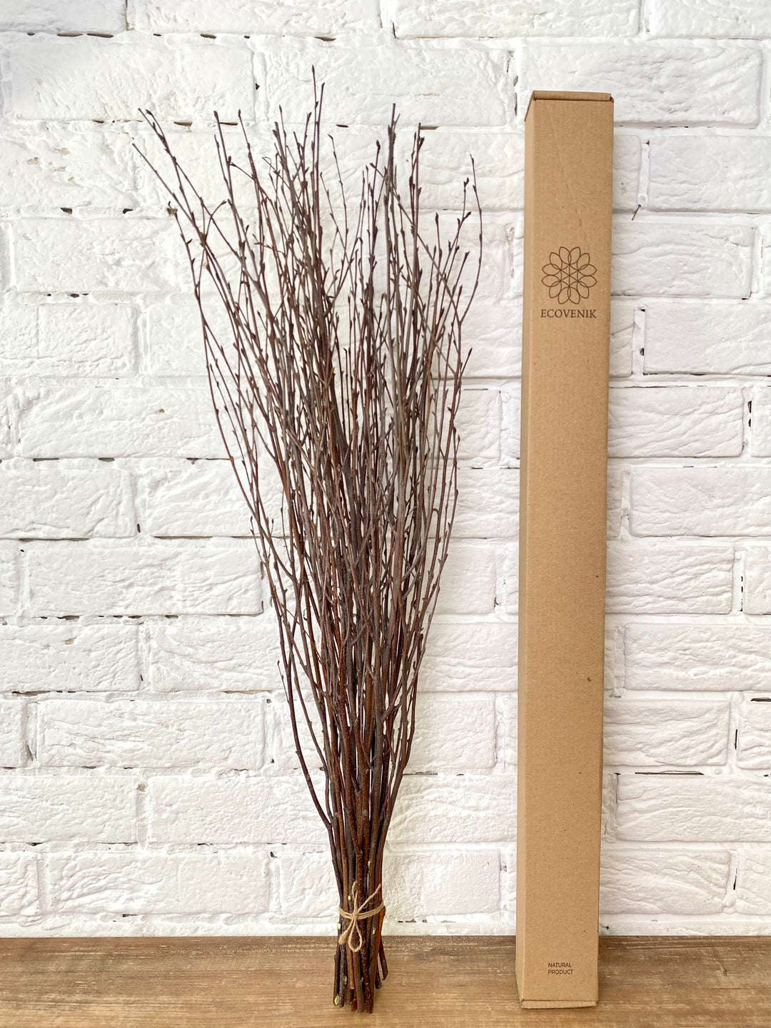 73 cm Ecovenik Brown Birch Branches - Natural Birch Twigs, Pack of 20-25 Stems, 29 inches Long - Perfect for Floor Vases and Striking Natural Decor