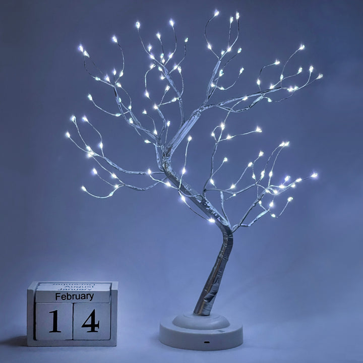 108 LED Silver - Enchanting Bonsai Tree Light | 8 Lighting Modes & Timer | Ideal for Living Room, DIY Gifts, Home Decor, Christmas & Holidays