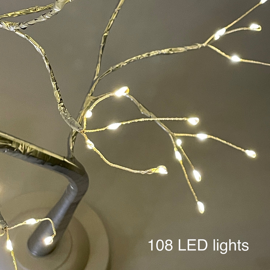 108 LED Warm-White Bonsai Tree: Features 8 Lighting Modes & Timer - Fairy Light Tree Décor for Living Spaces - Unique DIY Gift Ideas for Home Décor - Ideal for Christmas and Holidays