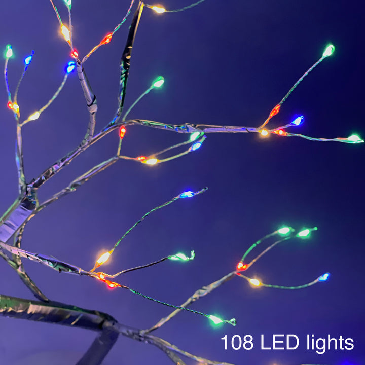 108 LED Multicolored - Vibrant Bonsai Tree Light | 8 Lighting Modes & Timer | Perfect for Living Room, DIY Gifts, Home Decor, Christmas & Holidays