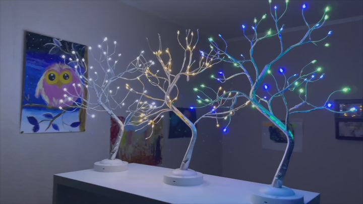 108 LED Warm-White Bonsai Tree: Features 8 Lighting Modes & Timer - Fairy Light Tree Décor for Living Spaces - Unique DIY Gift Ideas for Home Décor - Ideal for Christmas and Holidays